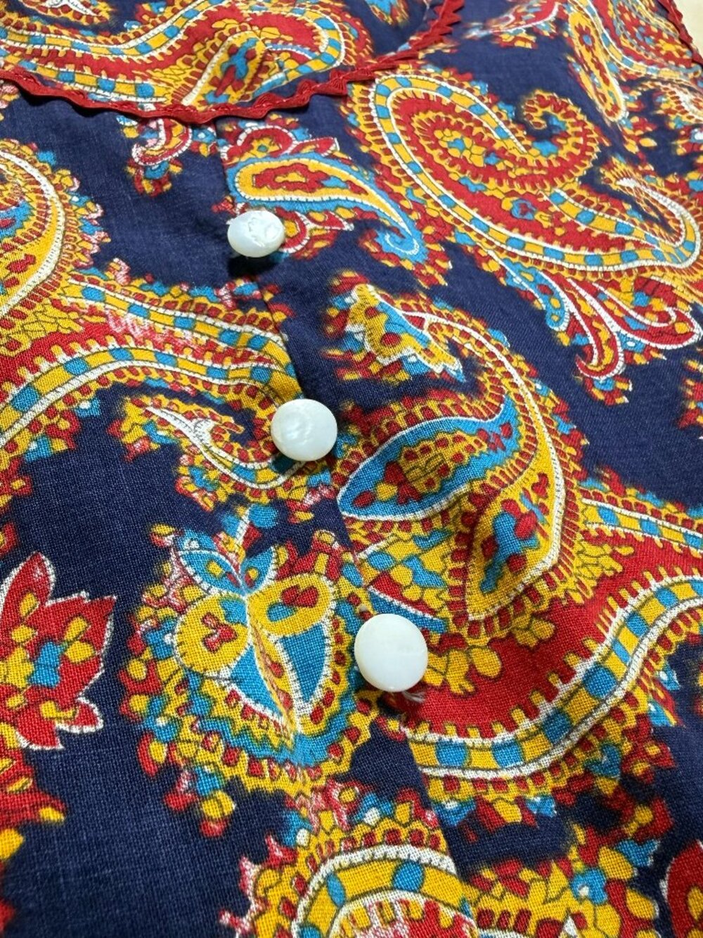 Handmade Paisley Maxi Dress Rickrack Prairie - Picture 6 of 11